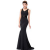 Kate Kasin Jersey Black Evening Dresses Long Bride Mother Dress Ladies Abendkleider 2017 Mermaid Evening Gowns Abito da Sera