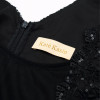 Kate Kasin Black Short Cocktail Dresses 2018 Sexy V Neck Lace Knee Length Women Prom Dress Sheath Bodycon Formal Party Dresses