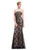 Kate Kasin Black Mermaid Evening Dresses 2017 Lace Embroidery Dress Sexy Long Evening Gowns Mother of the Bride Dresses 0008