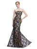 Kate Kasin Black Mermaid Evening Dresses 2017 Lace Embroidery Dress Sexy Long Evening Gowns Mother of the Bride Dresses 0008