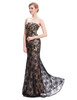 Kate Kasin Black Mermaid Evening Dresses 2017 Lace Embroidery Dress Sexy Long Evening Gowns Mother of the Bride Dresses 0008