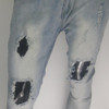 KANYE WEST Fear of god Knee Hole Side Zipper Slim Distressed Jeans  Men justin bieber Ripped tore up Jeans For Men amy066