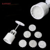 KANNERT 7 pcs/set Mid-Autumn Festival Square Moon Cake Molds Food-Grade Plastic 6 Pattern Moon Press DIY Chinese Characteristics