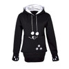 Kangaroo Dog Hoodie Women Kawaii Lover Cats Embroidery Cartoon Hooded Hoodies Thumb Through Front Pocket Animal Ear Hoodie