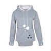 Kangaroo Dog Hoodie Women Kawaii Lover Cats Embroidery Cartoon Hooded Hoodies Thumb Through Front Pocket Animal Ear Hoodie