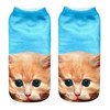 kancoold Coolbeener 3D Printed Animal Women Casual Socks Cute Cat Unisex Low Cut Ankle Socks dec28