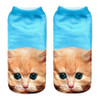 kancoold Coolbeener 3D Printed Animal Women Casual Socks Cute Cat Unisex Low Cut Ankle Socks dec28