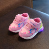 2018 Cartoon LED lighted children sneakers Hook&amp;Loop baby girls boys shoes hot sales kids footwear glowing toddlers