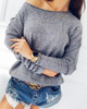 2018 Brand New Women Longsleeve Autumn Slim Knitted Sweater Tops Bling Outwear Coat Casual Tops