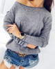 2018 Brand New Women Longsleeve Autumn Slim Knitted Sweater Tops Bling Outwear Coat Casual Tops