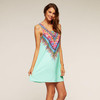 2018 Brand New Vestidos Vintage Print Women Dress O-neck Sleeveless Casual Dresses Boho Sexy Chiffon Beach Dress Summer Dress