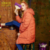 Elf SACK z winter 2016 fashion rib knitting with a hood slim waist long down coat female design