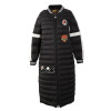 ELF SACK Winter Women Down Coats Fashion Letter Print Graffiti Long Outerwear Long-Sleeve Stripe Appliques Down Coats