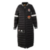 ELF SACK Winter Women Down Coats Fashion Letter Print Graffiti Long Outerwear Long-Sleeve Stripe Appliques Down Coats