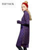 Elf SACK w autumn and winter faux two piece turtleneck knitted one-piece dress 2016 female fashion
