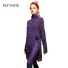 Elf SACK w autumn and winter faux two piece turtleneck knitted one-piece dress 2016 female fashion