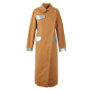 Elf SACK w lipstick autumn and winter street style outerwear PU patchwork design lacing long trench female