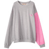 ELF SACK Embroidery Tiger Women Casual Sweatshirts Loose Pink Sweet Womens Tops Round Neck Fashion Pullovers