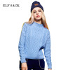ELF SACK 2017 Spring Women Solid Knitted Sweater Short O-Neck Base Pullovers Female Casual Occupation All Match Sweaters