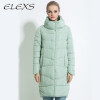ELEXS 2017 Winter Long Coat Slim Thickened Turtleneck Warm Jacket Cotton Padded Zipper Outwear TSP8913