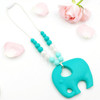 Elephant necklace silicone teether chewable pendant teething baby toy