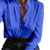 Elegent Shirts Womens Tops and Blouses Button V Neck Shirts White Long Sleeve Blouse Tunic Women Clothing Blusa Feminina
