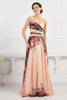 Elegant Women Vintage Plus Size Evening Dress Long with Flowers Printed Princess Cheap Summer Dresses Formales Abendkleid 75034