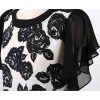 Elegant Women Shirts Flower Print Blouse Ruffled Short Sleeve Women Tops 2017 Summer Chiffon Blouse Female Blusas Plus Size XXXL