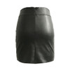 Elegant Women Leather Skirt Split Zipper High Waist Flower Embroidery Mini Skirts Womens Black Slim Casual Short Skirt Femininas