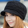 Elegant Women Hat Winter & Fall Beanies Knitted Hats For Woman Rabbit Fur Cap Autumn And Winter Ladies Female Fashion Skullies