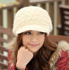 Elegant Women Hat Winter & Fall Beanies Knitted Hats For Woman Rabbit Fur Cap Autumn And Winter Ladies Female Fashion Skullies