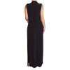 Echoine Chiffon Jacket Turn Down Collar With Sashed Slim Long Coats Summer/Spring Plus Size XXL Sleeveless Elegant Outwear Black