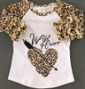 Easter baby girls love leopard three quarter cotton boutique cute top T-shirt raglans clothing ruffles little miss print prince