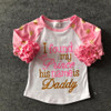 Easter baby girls love leopard three quarter cotton boutique cute top T-shirt raglans clothing ruffles little miss print prince