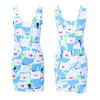EAST KNITTING 2017 New Summer Women Dress Celeb Bodycon Dress Splash Floral Print Sleeveless Midi Dresses Ladies Casual Vestidos