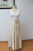 Noble Ivory Maxi Skirts A Link Pleated Chic Invisible Zipper Floor Length Skirts 2016 Custom Made Formal Party Long Skirts