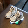 2018 New Spring Autumn Fashion Kids Sports Shoes Boys Girls LED Light Sneakers Soft Bottom Children Casual Shoes Size 21-30
