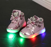2018 New Spring Autumn Fashion Kids Sports Shoes Boys Girls LED Light Sneakers Soft Bottom Children Casual Shoes Size 21-30