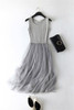2018 New Sexy Spaghetti Strap Patchwork Mesh Dress Spring Summer Women Gauze Lace Tank Dress Basic Sundress Party Vestidos