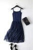 2018 New Sexy Spaghetti Strap Patchwork Mesh Dress Spring Summer Women Gauze Lace Tank Dress Basic Sundress Party Vestidos