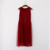 2018 New Sexy Spaghetti Strap Patchwork Mesh Dress Spring Summer Women Gauze Lace Tank Dress Basic Sundress Party Vestidos