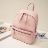2018 New PU Leather Ladies Feminine Backpack For Teenage Women Backpack Girls School Bag Solid Mini Small Backpack