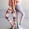 2018 New Printed Leggings Push Up Elastic Fitness Legging For Women Fashion Patchwork Dry Quick Breathable Sporting Slim Pants