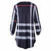 2018 New Plaid Printed Shirt Chiffon Blouse Women's V Neck Office Long Sleeve White Black Brown Blusa Feminina Tops for women