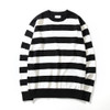 2018 NEW OVERSIZE Black yellow stripes Joining together hole nick men sweater hip hop GD Fashion Casual sweater M-XL