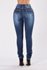 2018 new jeans woman ripped dark blue trousers Mid waist hole pencil jeans Cotton stretch bodycon sexy skinny denim pants women