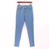 2018 New Hot Sexy Back Zipper Long Jeans Women Basic Classic High Waist Skinny Pencil Blue Denim Pants Elastic Stretch Jeans