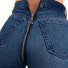 2018 New Hot Sexy Back Zipper Long Jeans Women Basic Classic High Waist Skinny Pencil Blue Denim Pants Elastic Stretch Jeans
