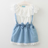 2018 New girls cute dress,white princess belt lace dress sleeveless cotton summer dress lovely baby girls clothes 3-7 Years