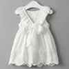 2018 New girls cute dress,white princess belt lace dress sleeveless cotton summer dress lovely baby girls clothes 3-7 Years